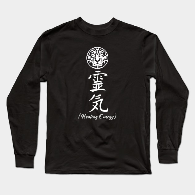Jinrai: Kanji Healing Energy Long Sleeve T-Shirt by Mister Jinrai